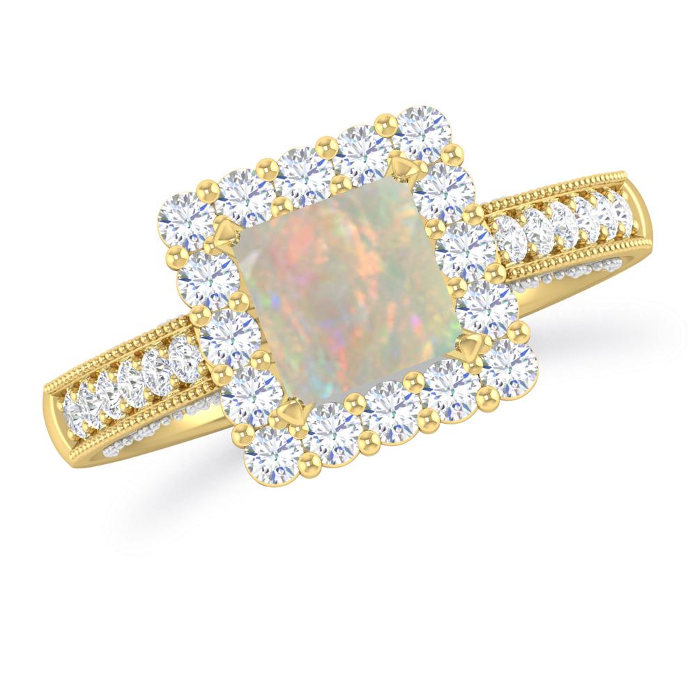 Yellow Gold/White Gold - Opal