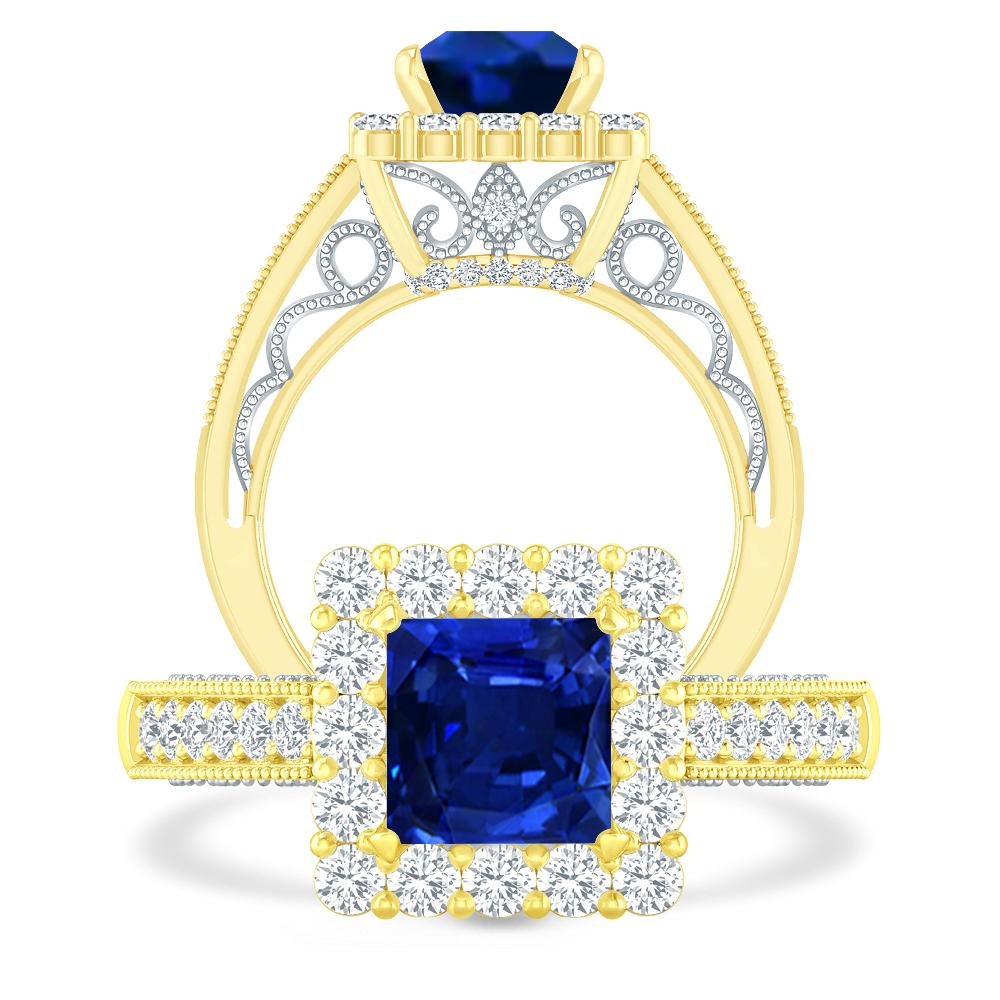 Yellow Gold - Sapphire