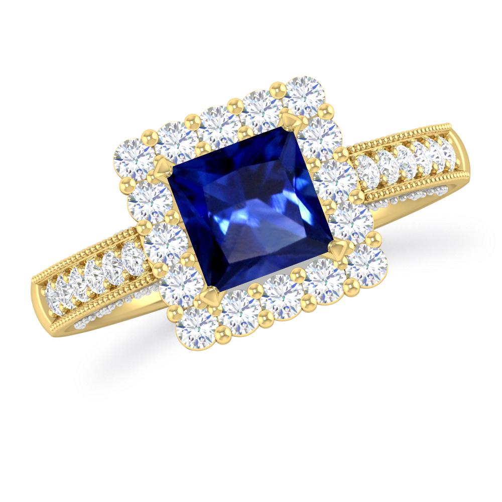 Yellow Gold/White Gold - Sapphire