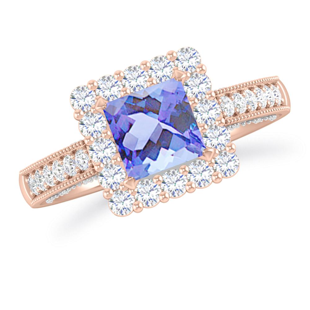 Rose Gold/White Gold - Tanzanite