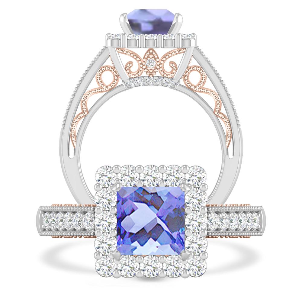 White Gold/Rose Gold - Tanzanite