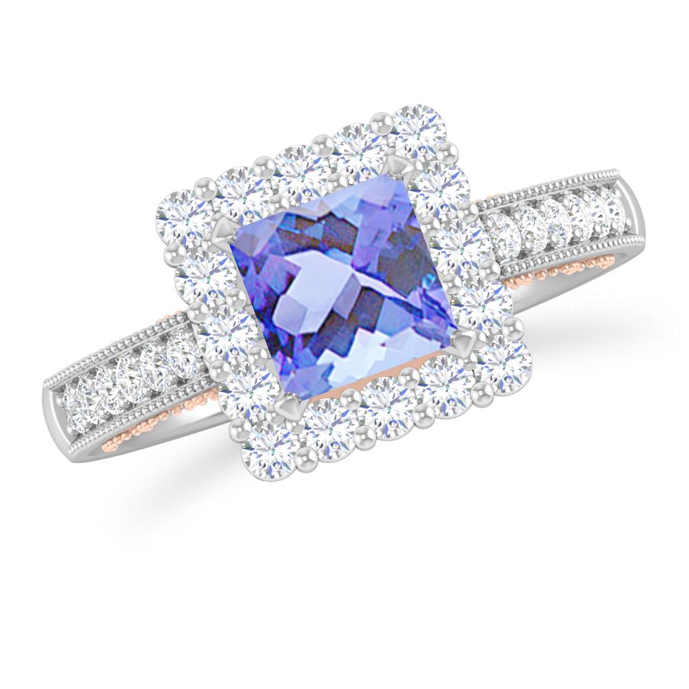 White Gold/Rose Gold - Tanzanite