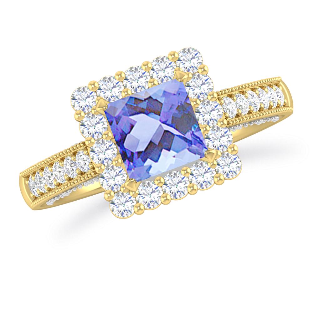 Yellow Gold/White Gold - Tanzanite