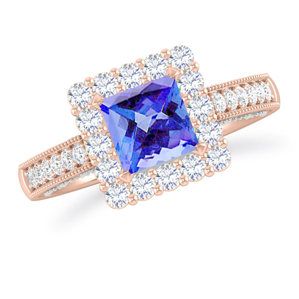 Rose Gold/White Gold - Tanzanite