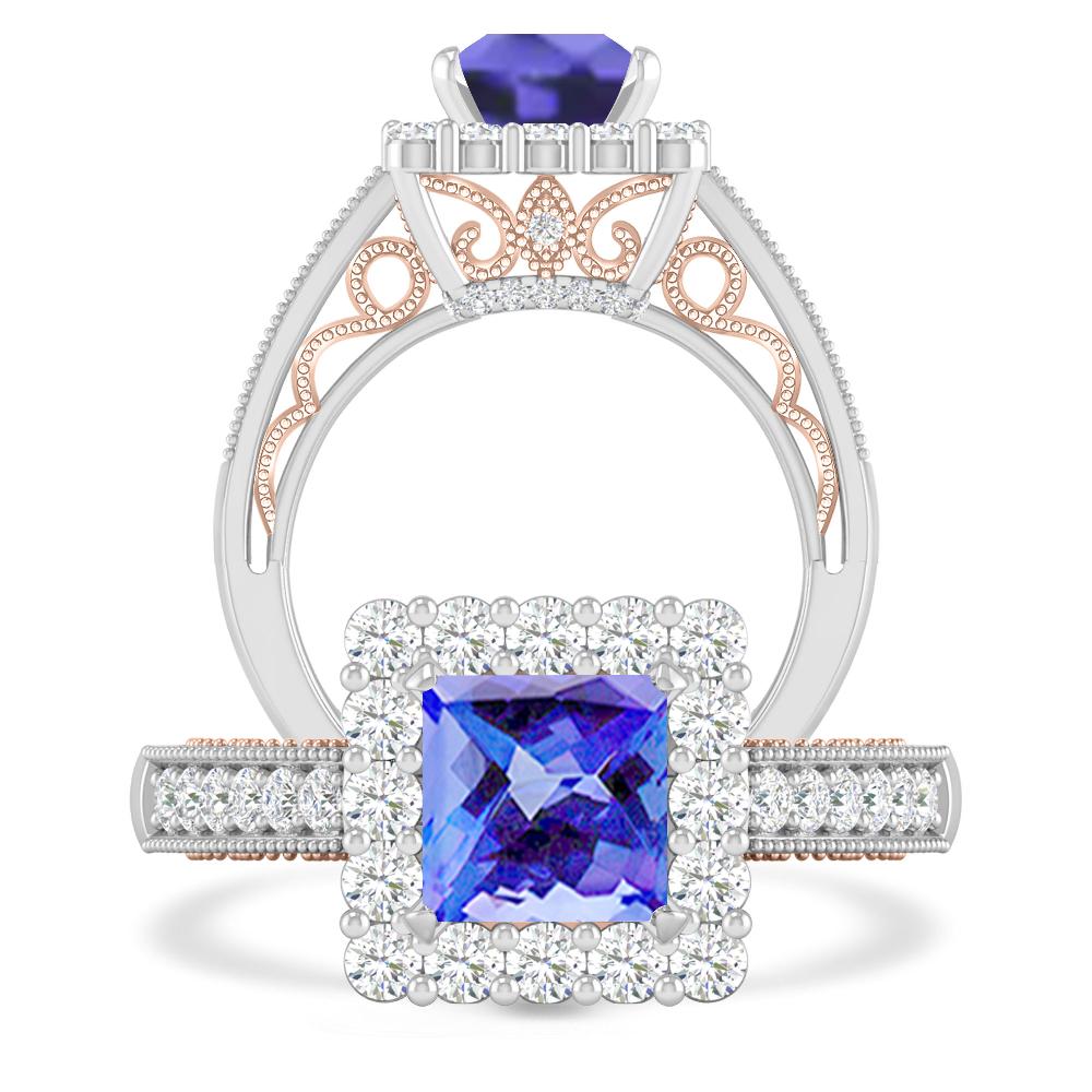 White Gold/Rose Gold - Tanzanite