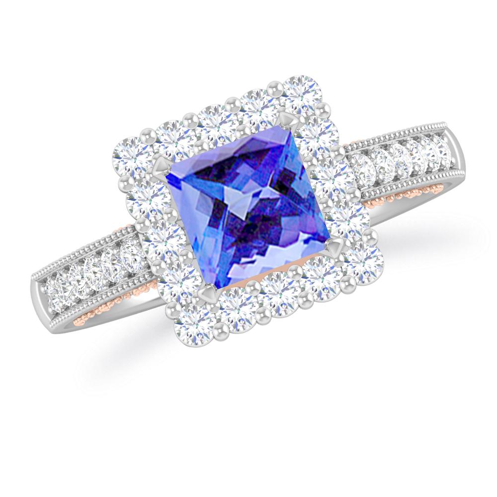 White Gold/Rose Gold - Tanzanite