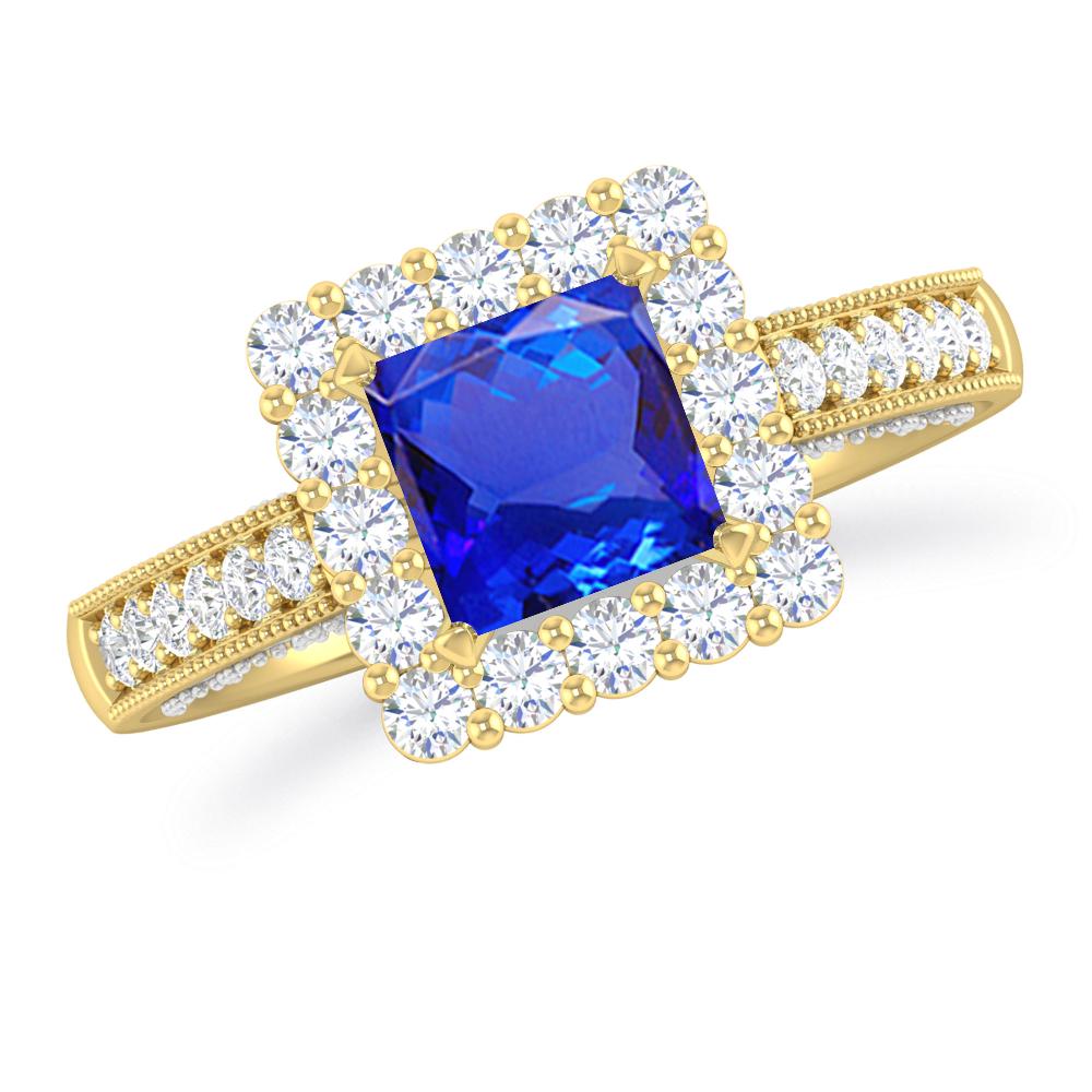 Yellow Gold/White Gold - Tanzanite