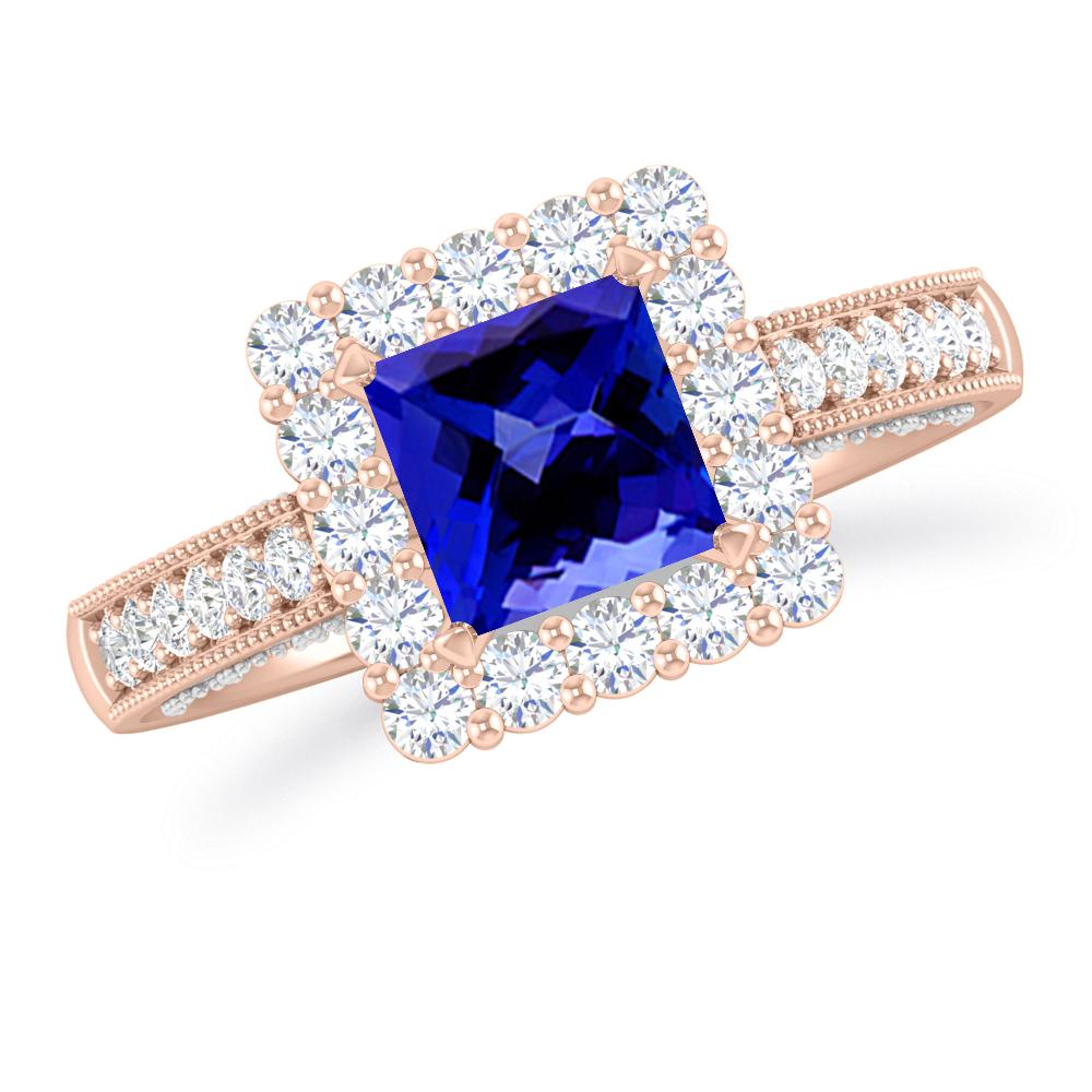 Rose Gold/White Gold - Tanzanite