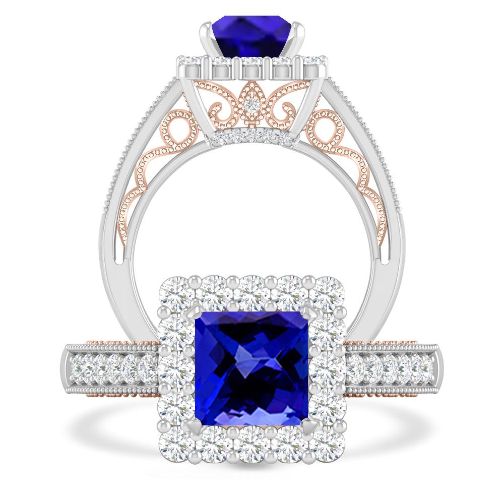 White Gold/Rose Gold - Tanzanite