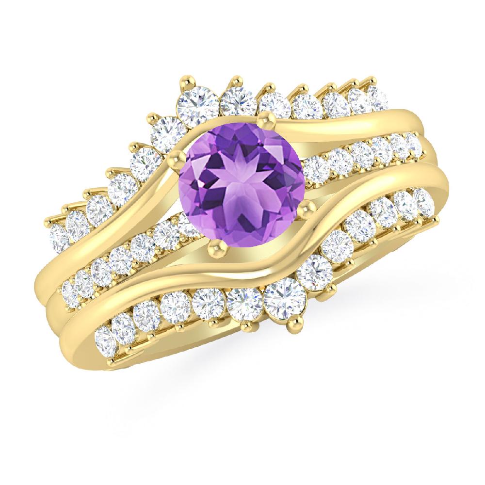 Yellow Gold - Amethyst