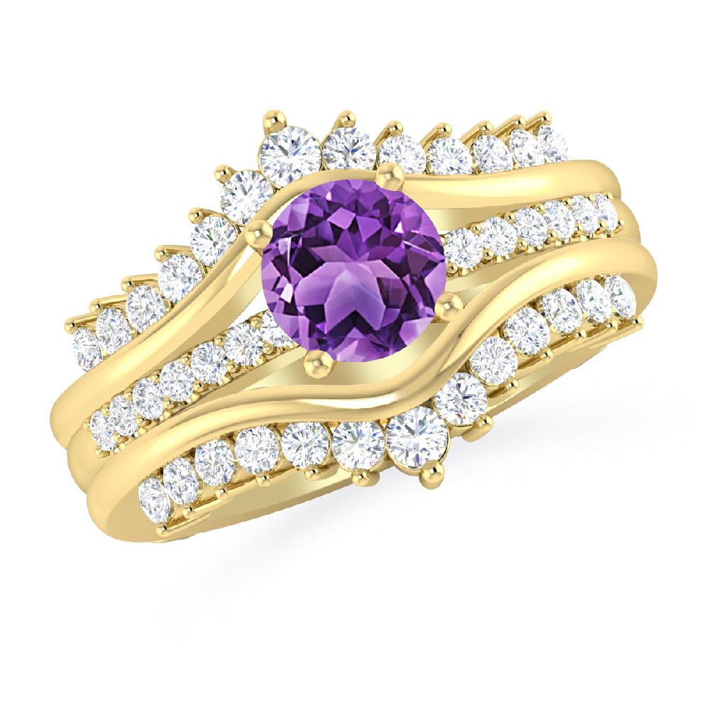 Yellow Gold - Amethyst