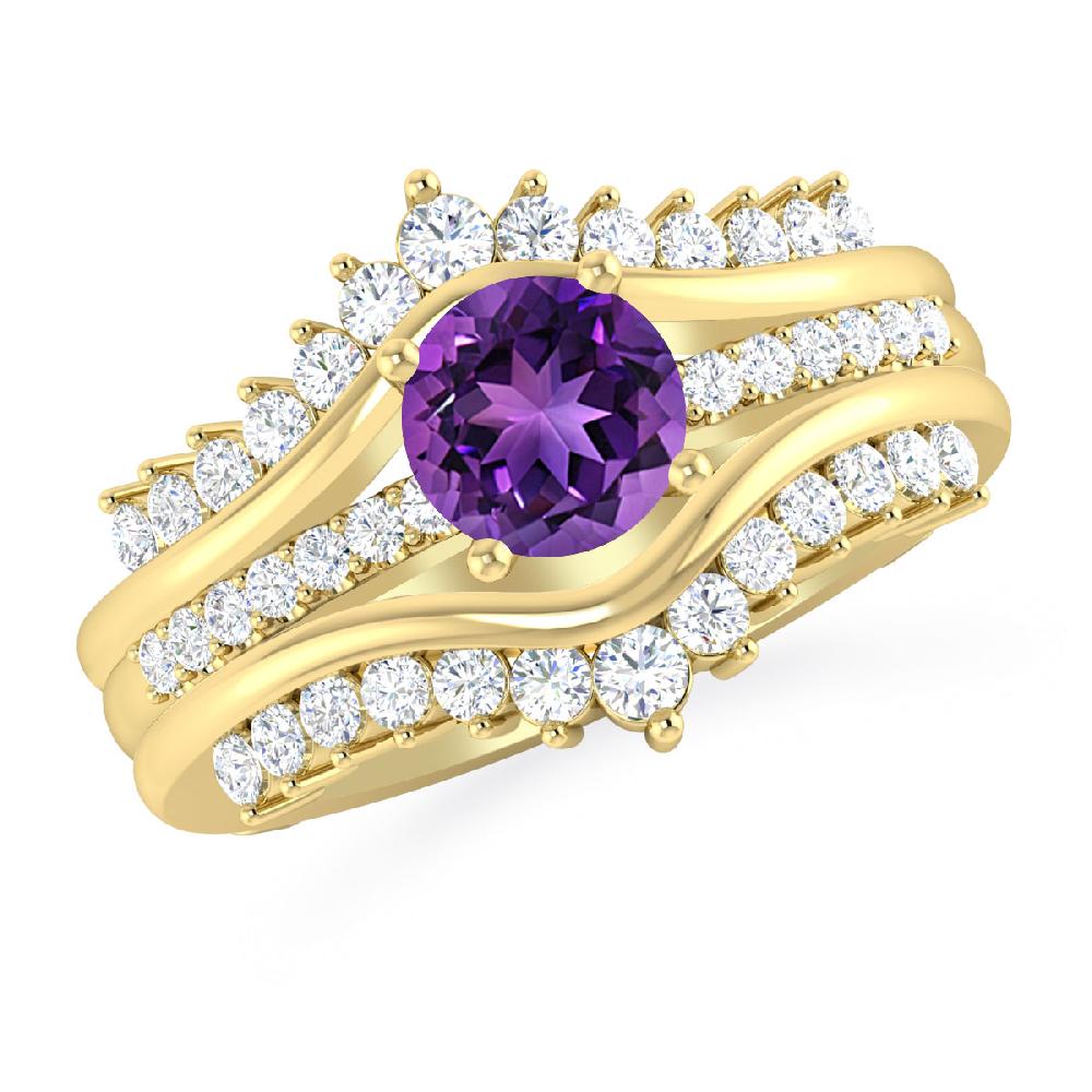 Yellow Gold - Amethyst