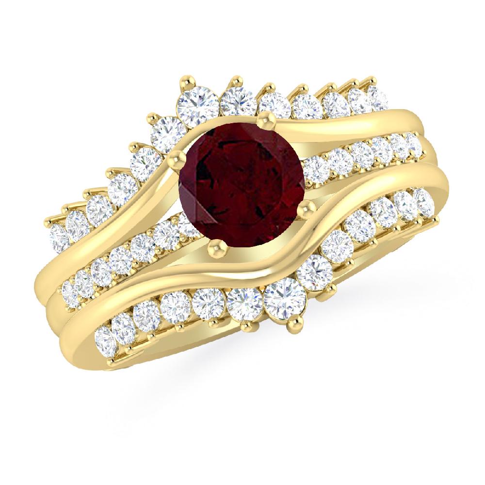 Yellow Gold - Garnet