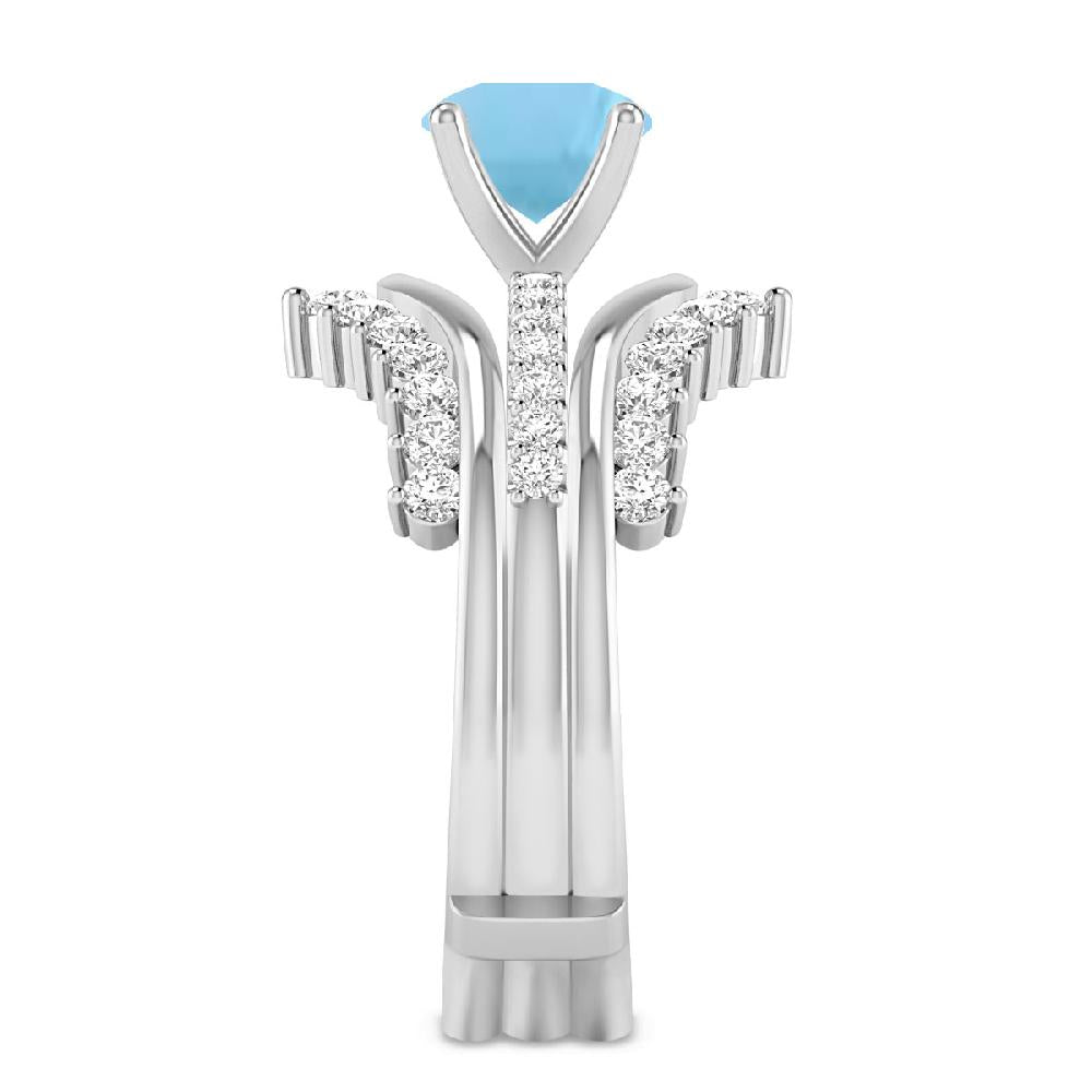 White Gold - Blue Topaz