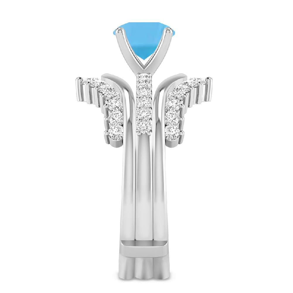 White Gold - Blue Topaz