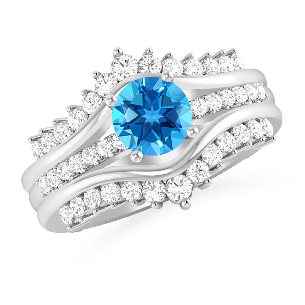 White Gold - Blue Topaz