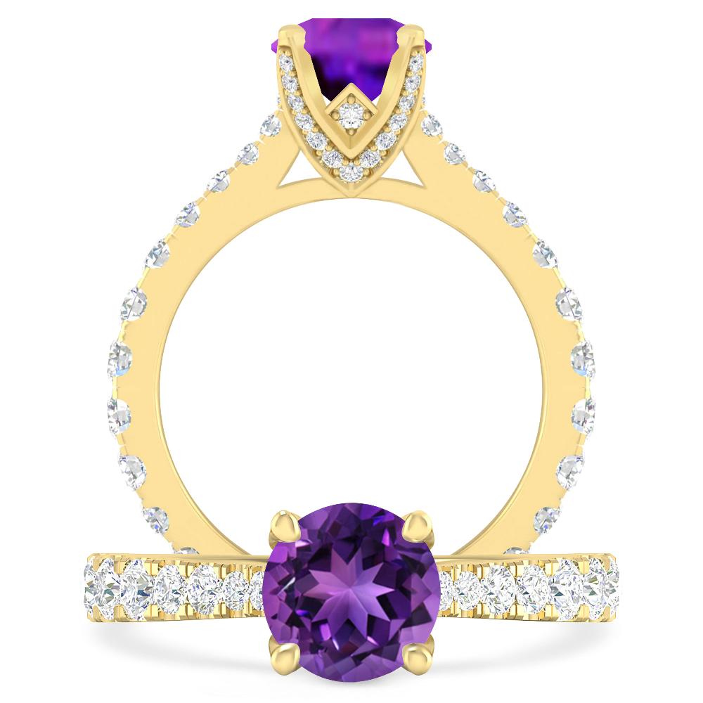 Yellow Gold - Amethyst