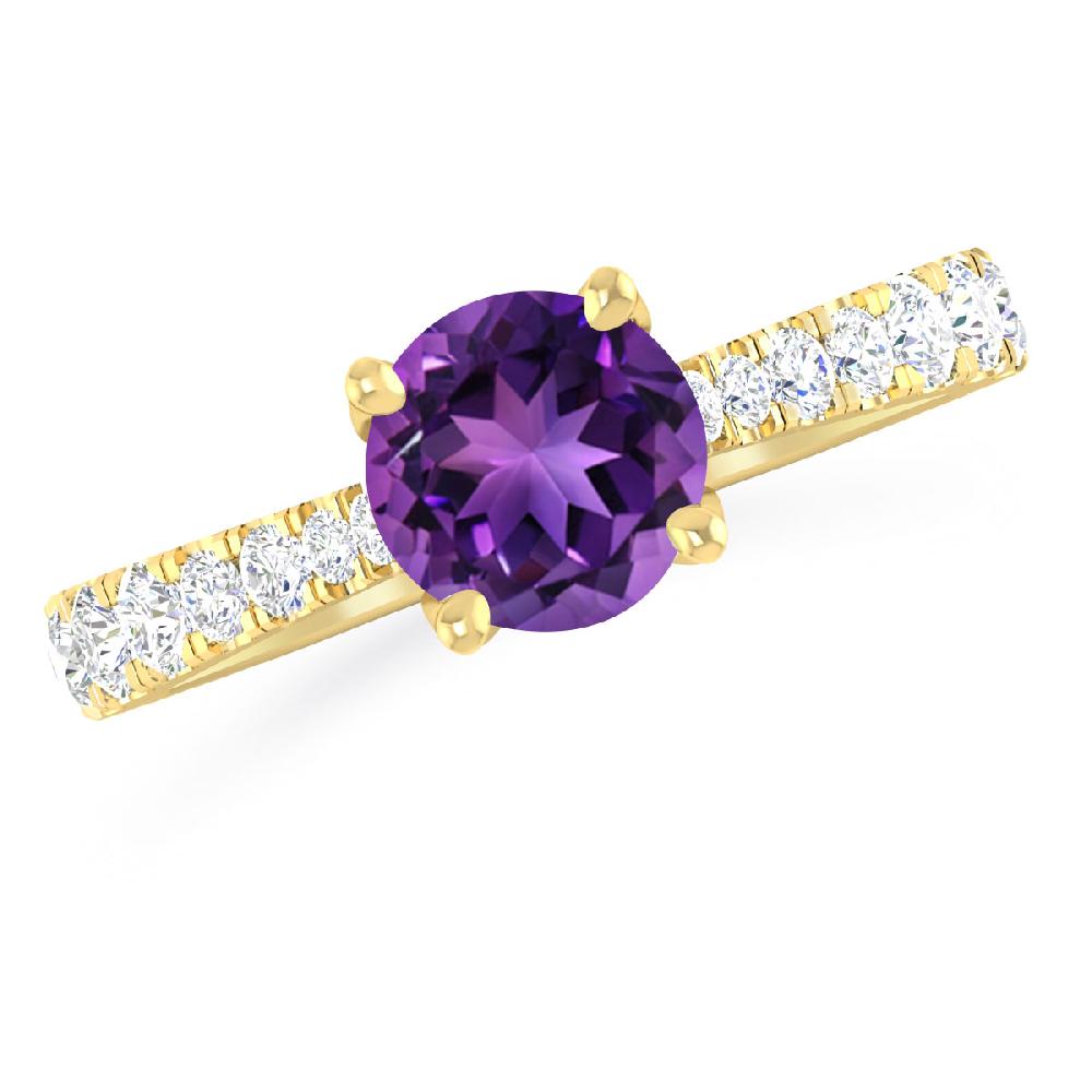 Yellow Gold - Amethyst