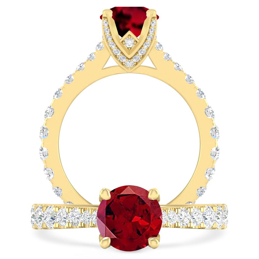 Yellow Gold - Garnet