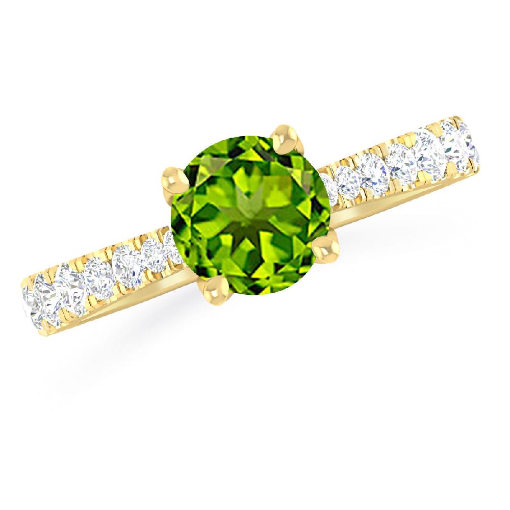 Yellow Gold - Peridot