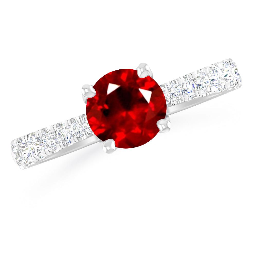 White Gold - Ruby