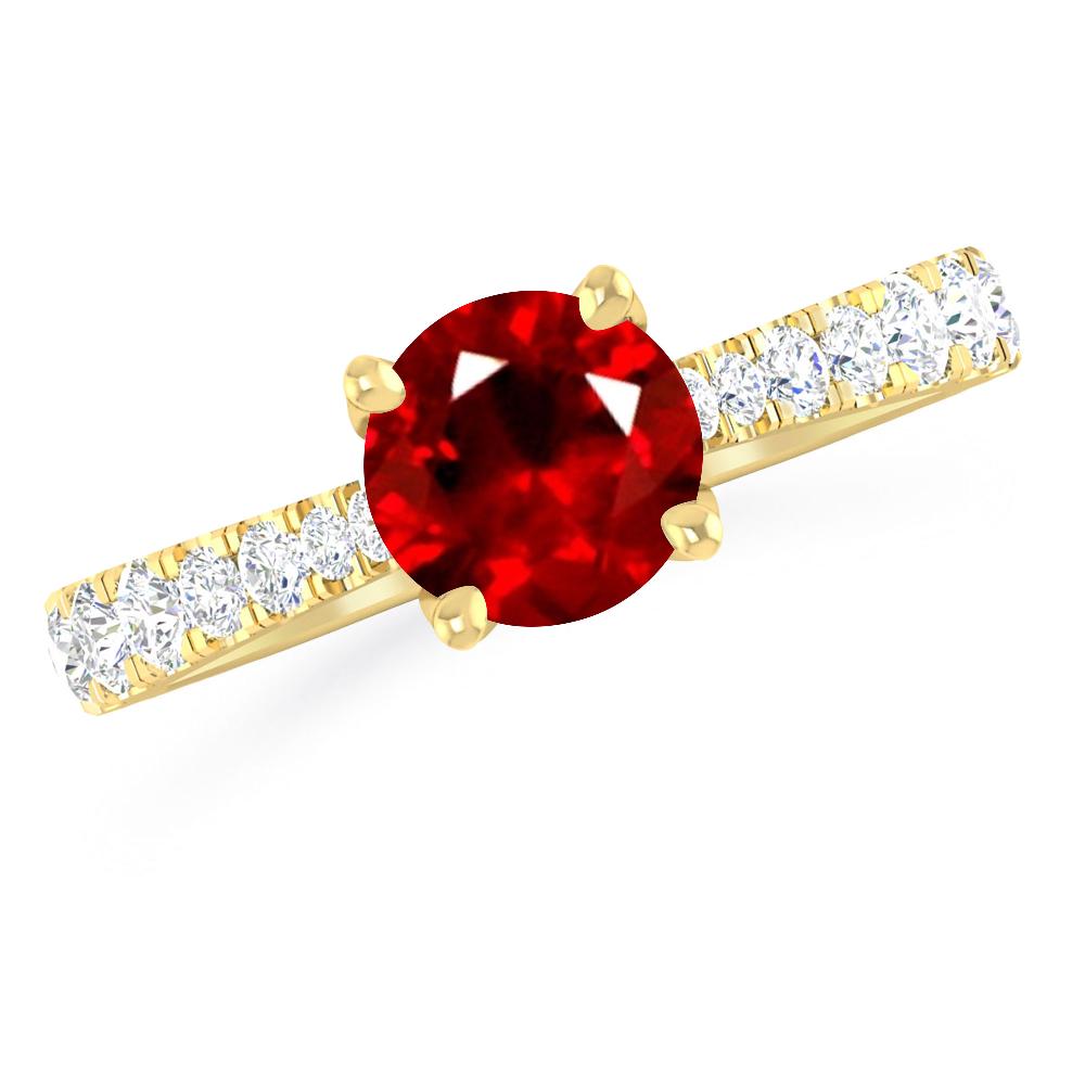 Yellow Gold - Ruby