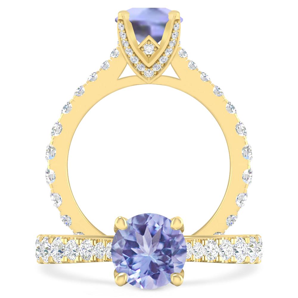 Yellow Gold - Tanzanite