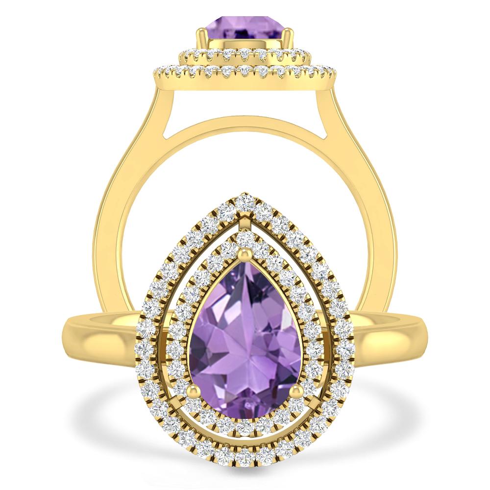 Yellow Gold - Amethyst