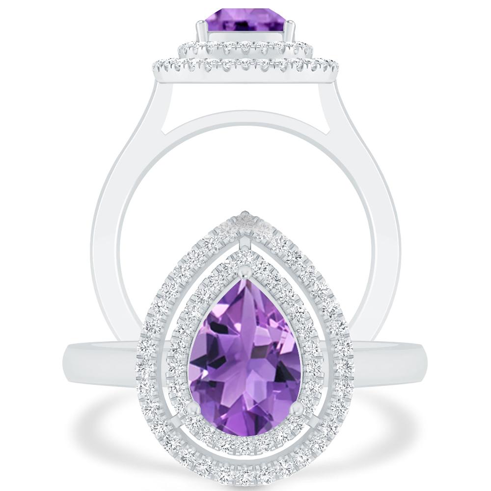 White Gold - Amethyst