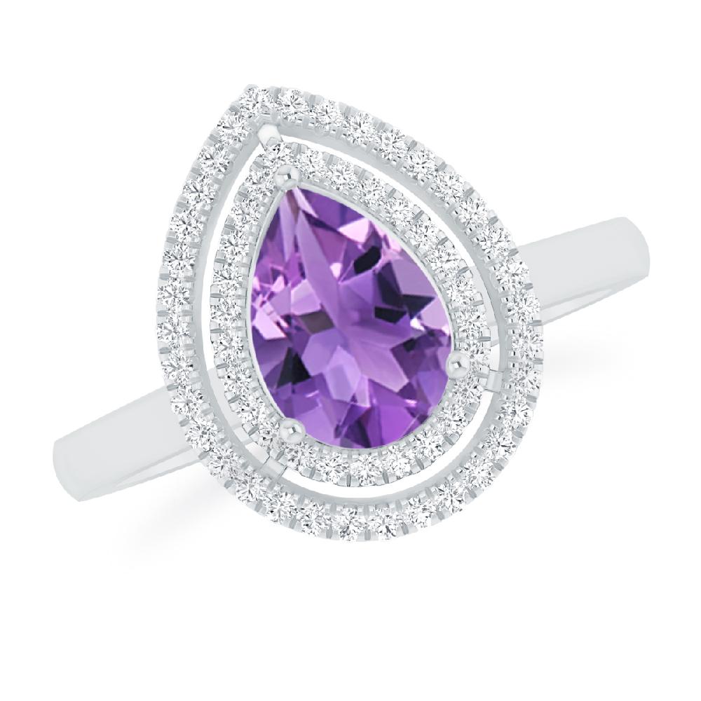 White Gold - Amethyst