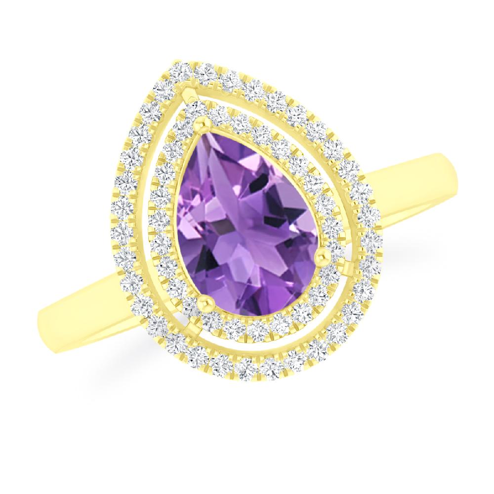 Yellow Gold - Amethyst