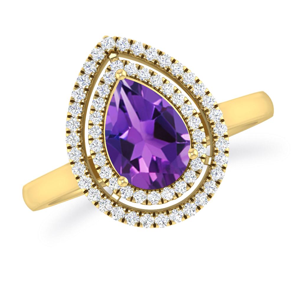 Yellow Gold - Amethyst