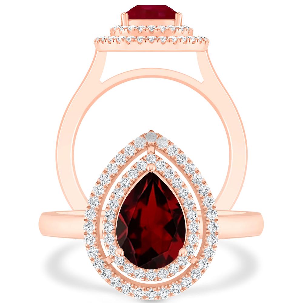 Rose Gold - Garnet