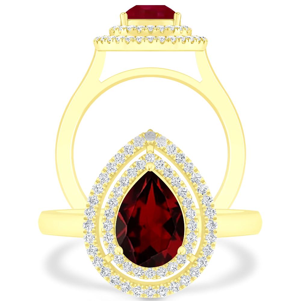 Yellow Gold - Garnet