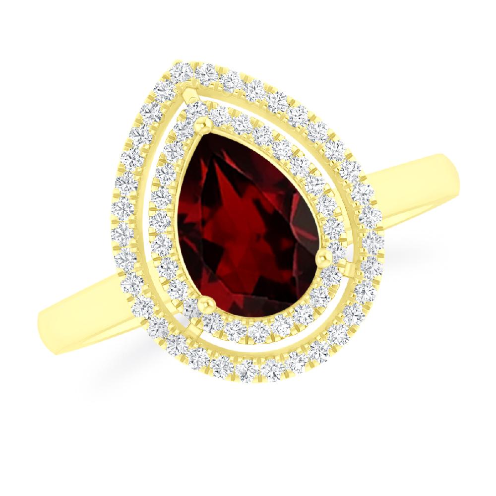 Yellow Gold - Garnet