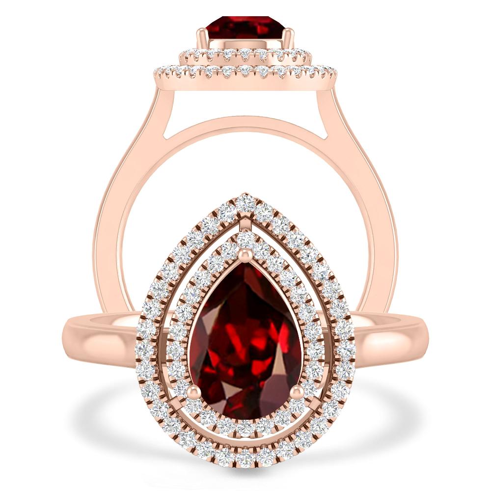 Rose Gold - Garnet