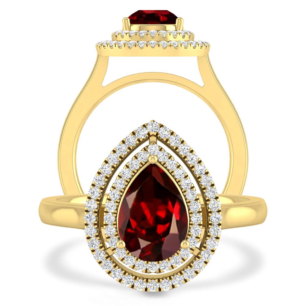 Yellow Gold - Garnet