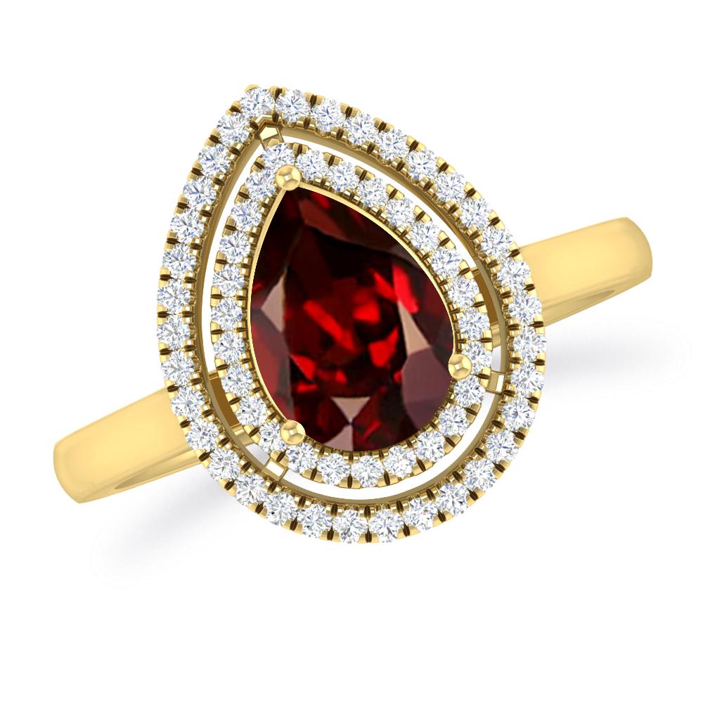 Yellow Gold - Garnet