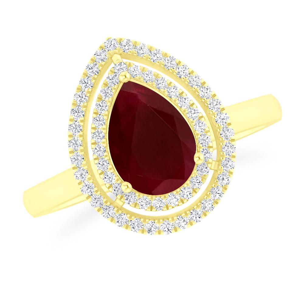 Yellow Gold - Ruby