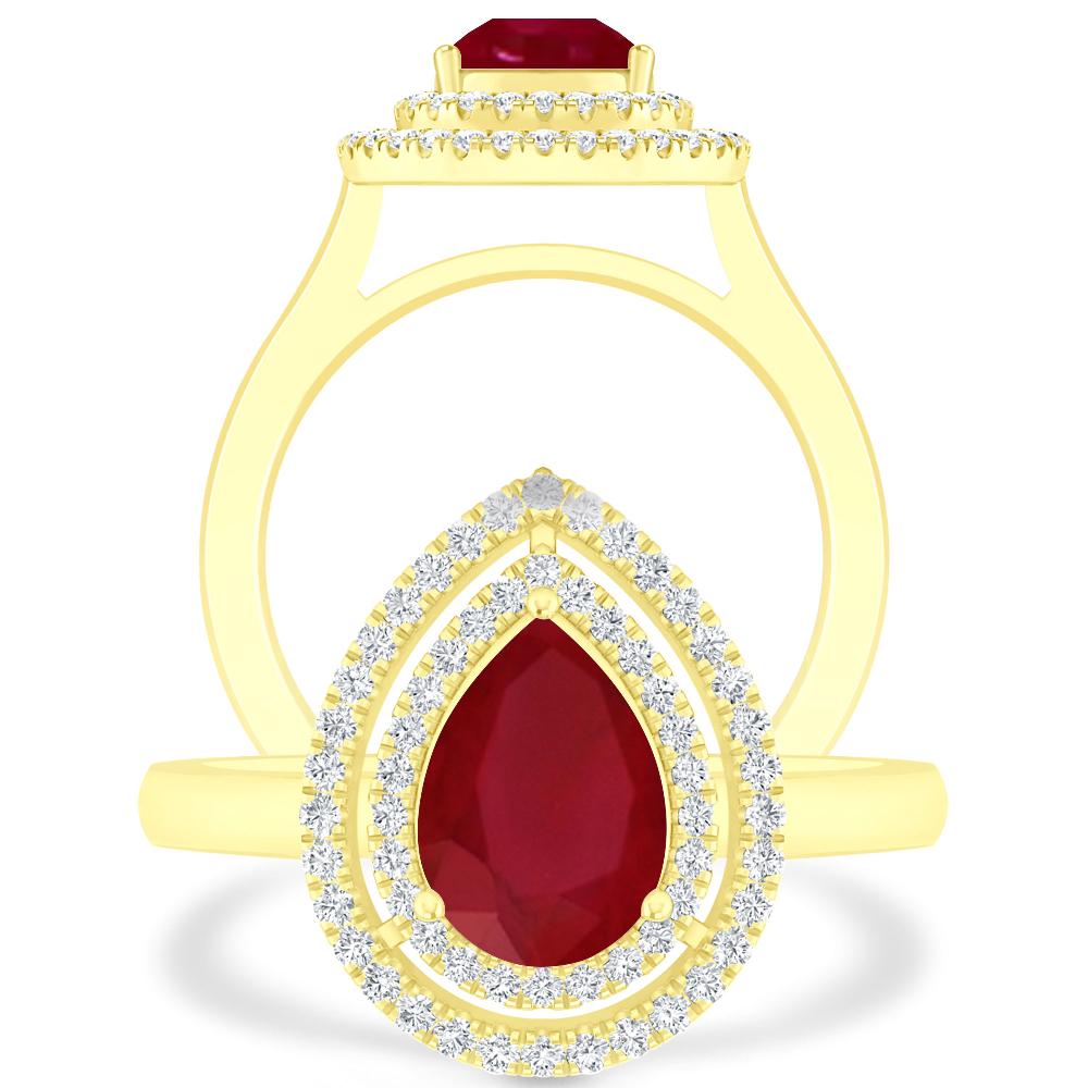 Yellow Gold - Ruby