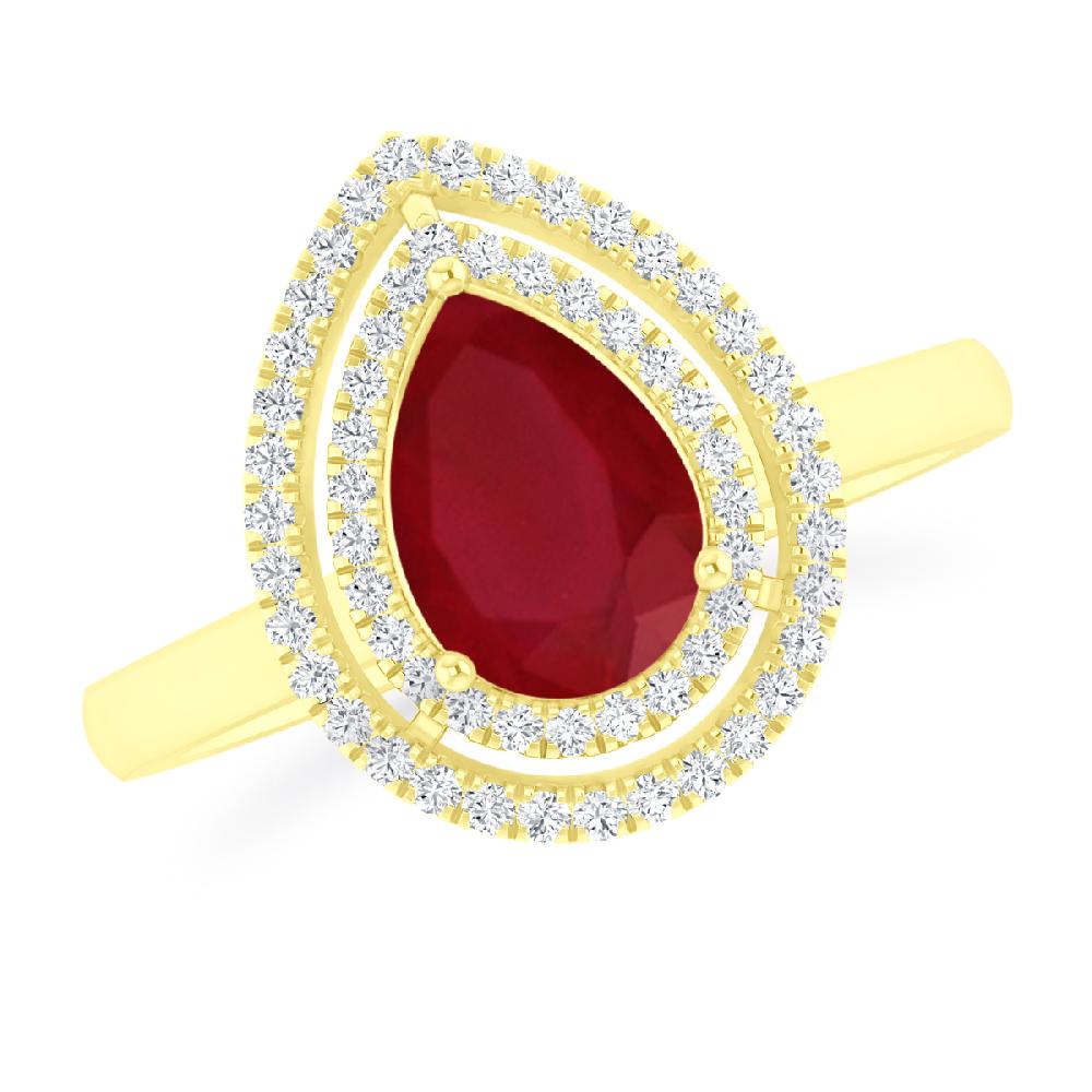 Yellow Gold - Ruby