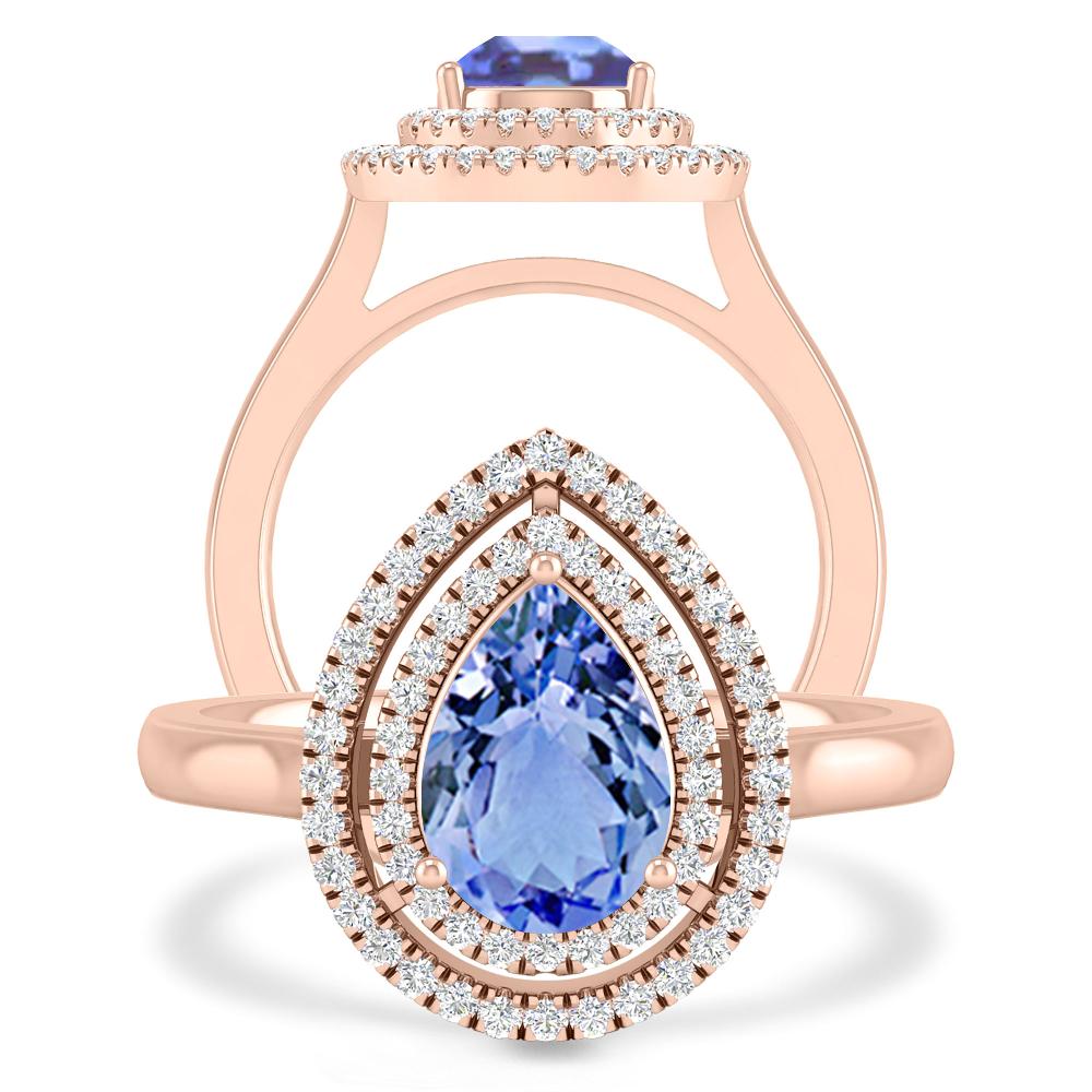 Rose Gold - Tanzanite