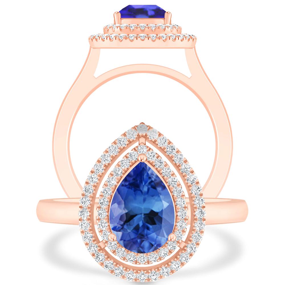 Rose Gold - Tanzanite