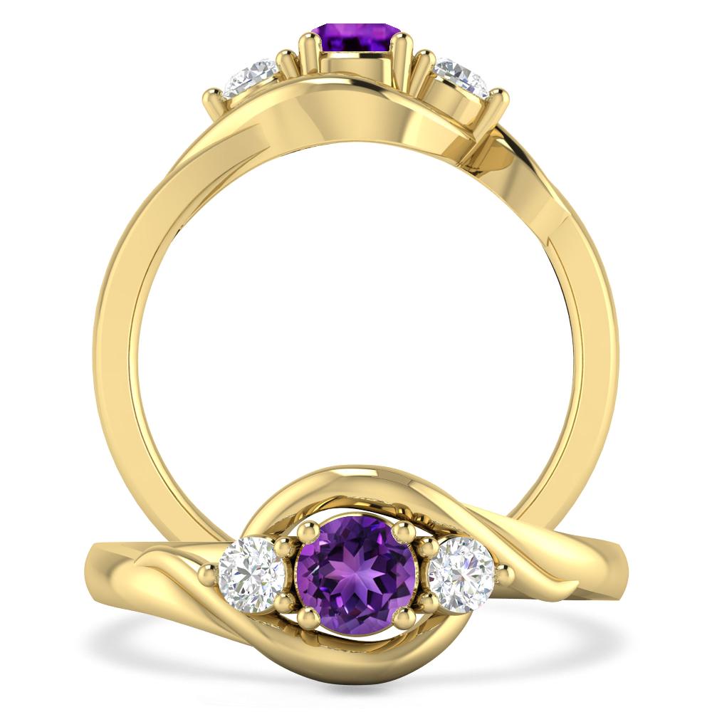 Yellow Gold - Amethyst