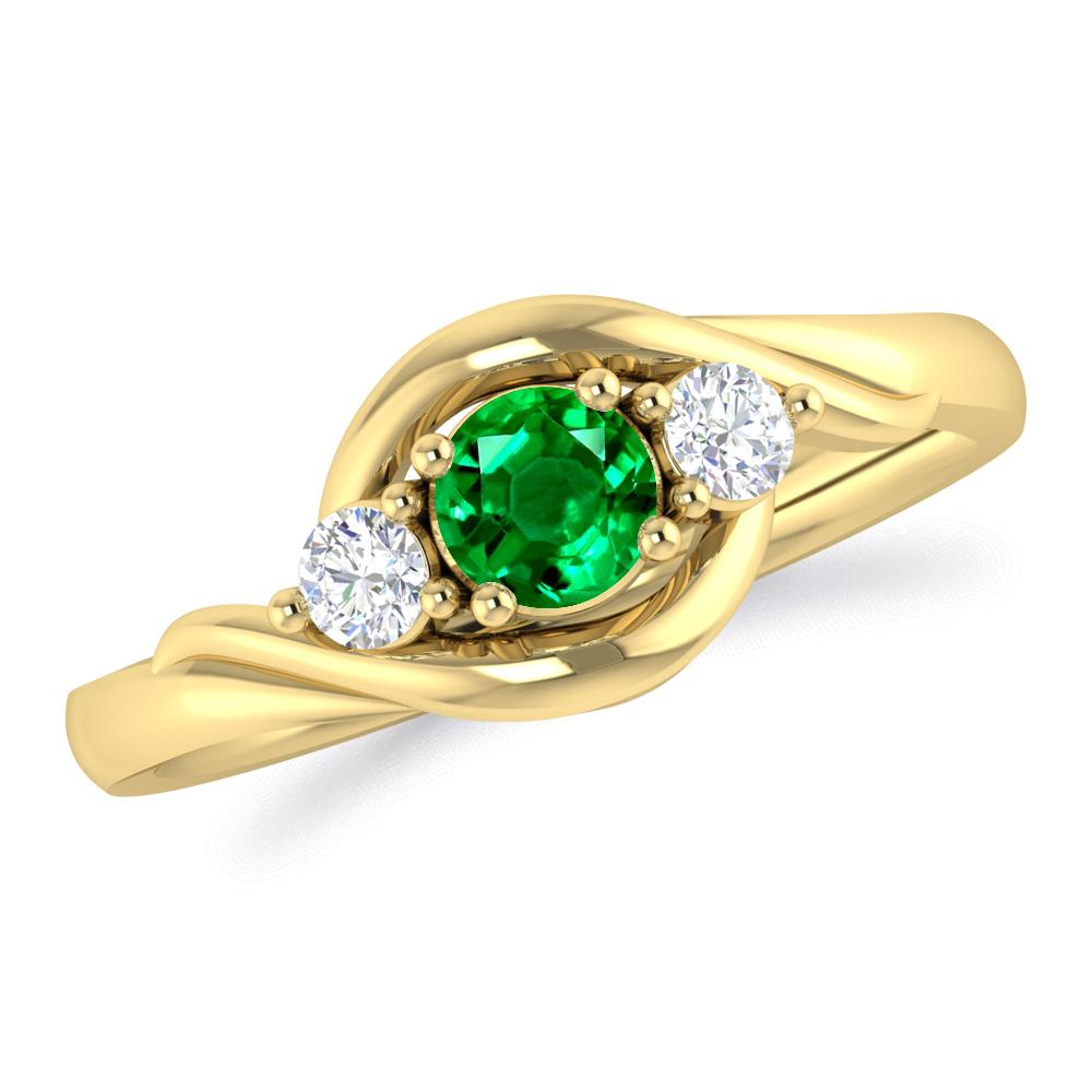 Yellow Gold - Emerald