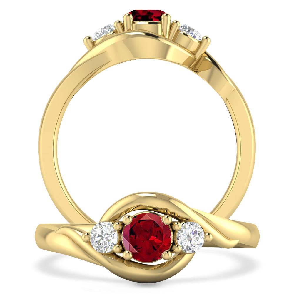 Yellow Gold - Garnet