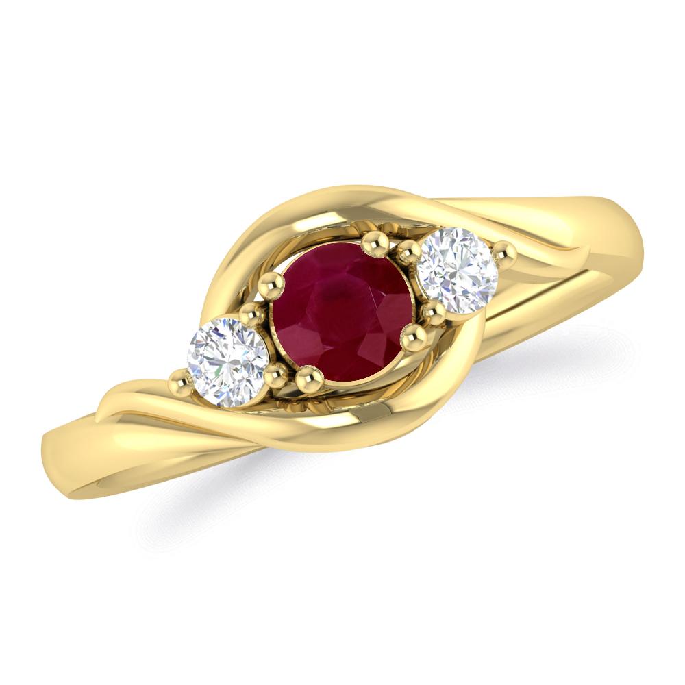 Yellow Gold - Ruby