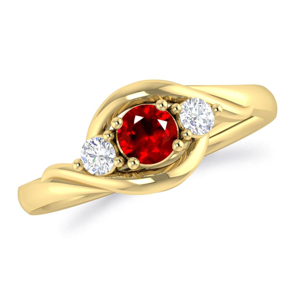 Yellow Gold - Ruby