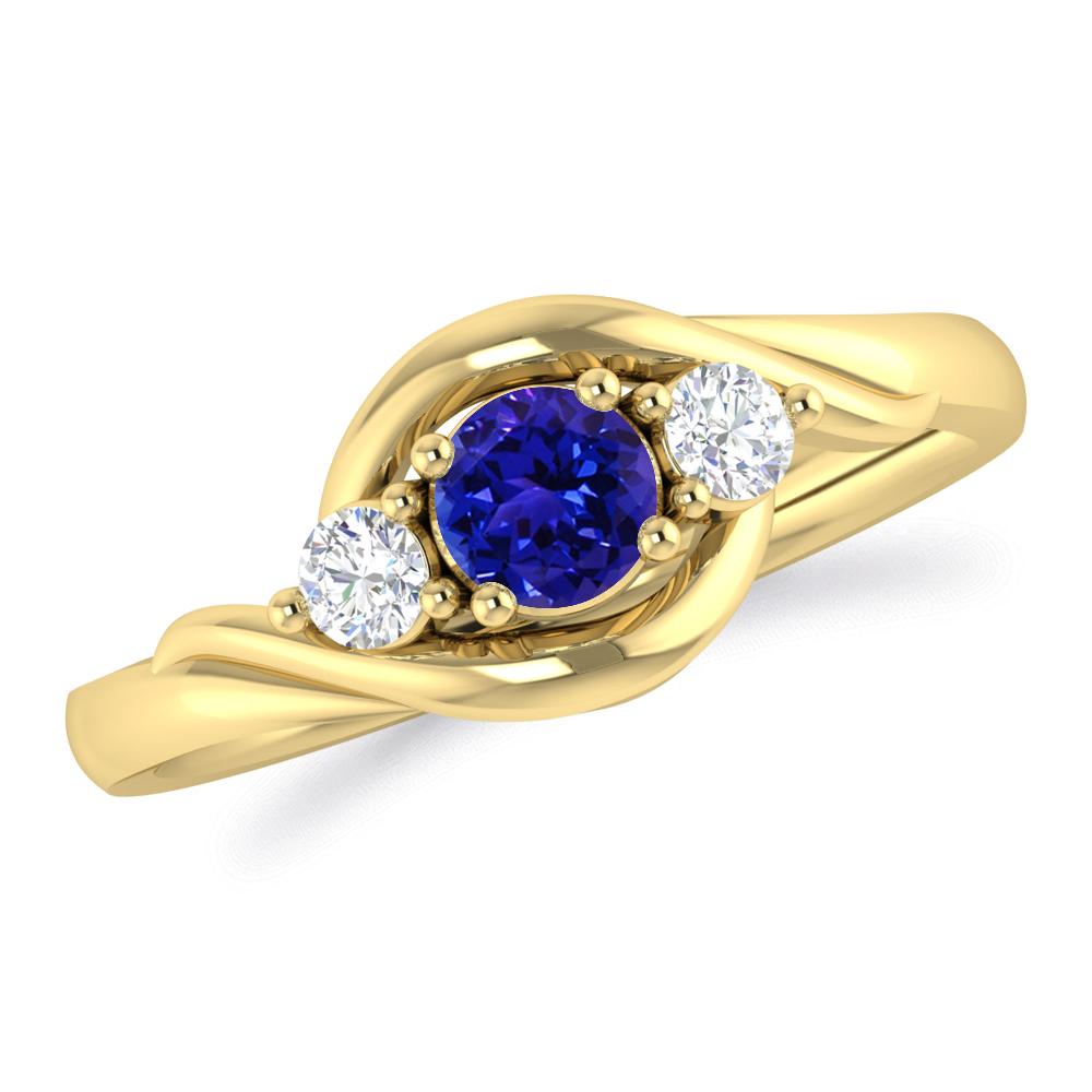 Yellow Gold - Tanzanite