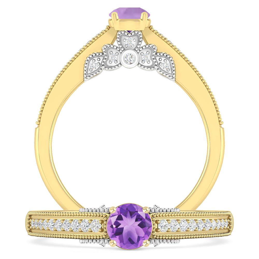 Yellow Gold - Amethyst